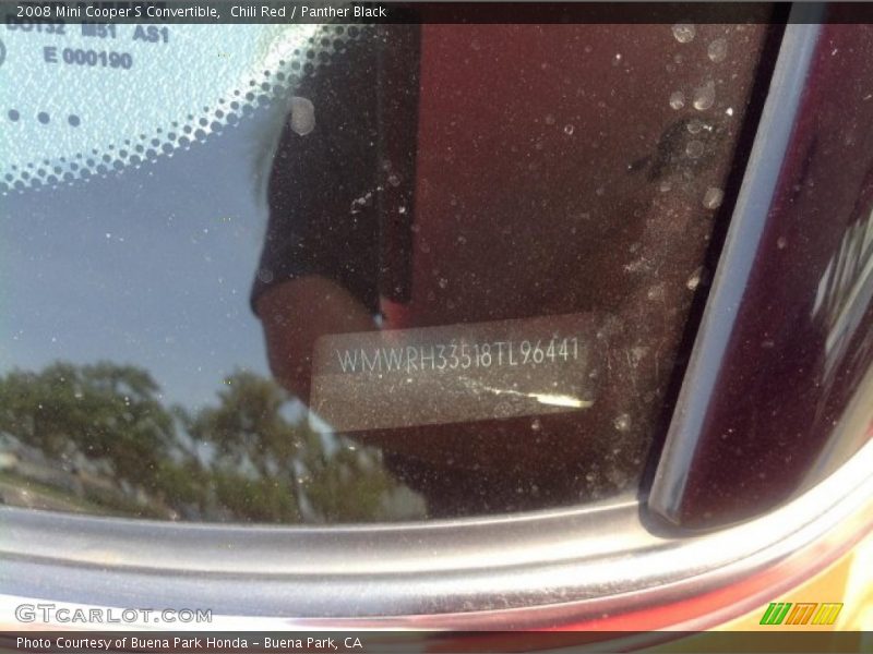 Chili Red / Panther Black 2008 Mini Cooper S Convertible