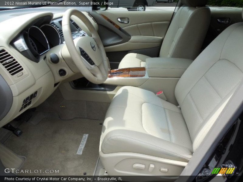 Super Black / Beige 2012 Nissan Murano LE Platinum Edition