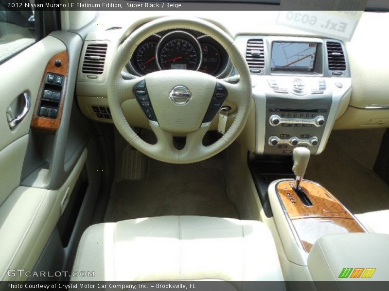 Super Black / Beige 2012 Nissan Murano LE Platinum Edition