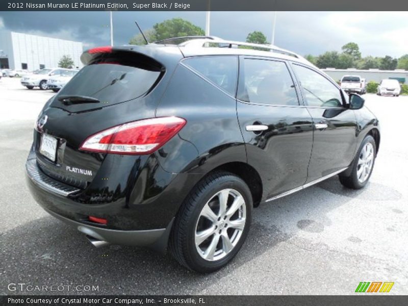 Super Black / Beige 2012 Nissan Murano LE Platinum Edition