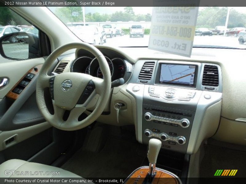 Super Black / Beige 2012 Nissan Murano LE Platinum Edition