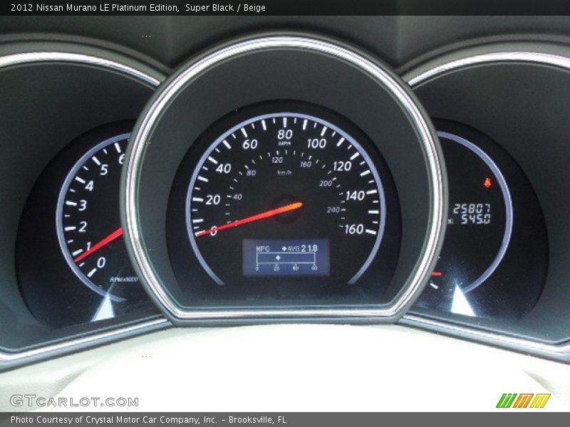 Super Black / Beige 2012 Nissan Murano LE Platinum Edition