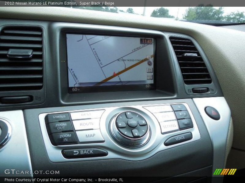 Super Black / Beige 2012 Nissan Murano LE Platinum Edition