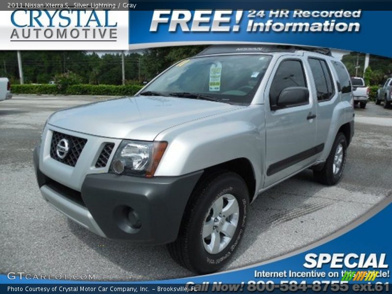 Silver Lightning / Gray 2011 Nissan Xterra S