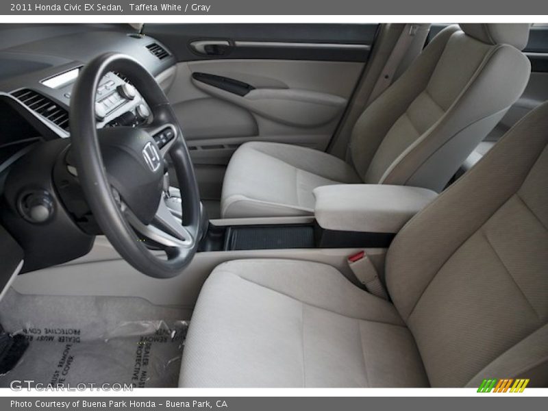 Taffeta White / Gray 2011 Honda Civic EX Sedan