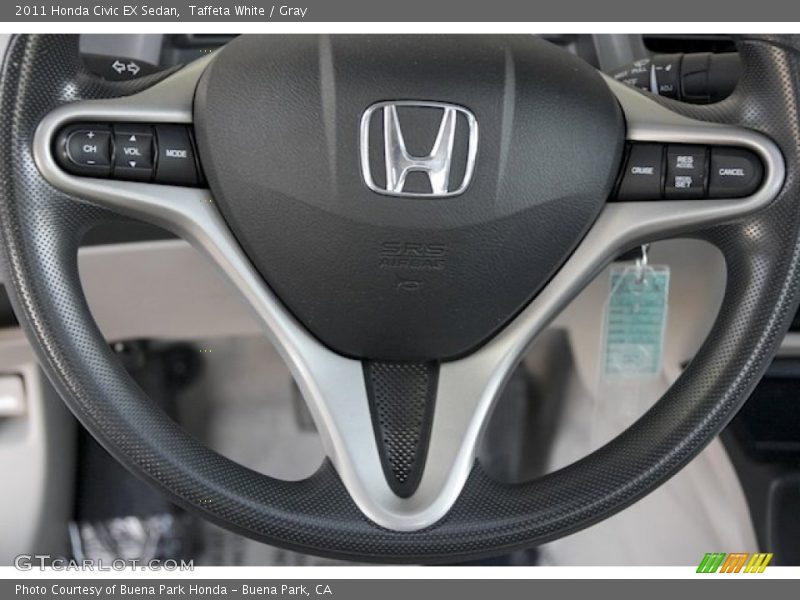 Taffeta White / Gray 2011 Honda Civic EX Sedan