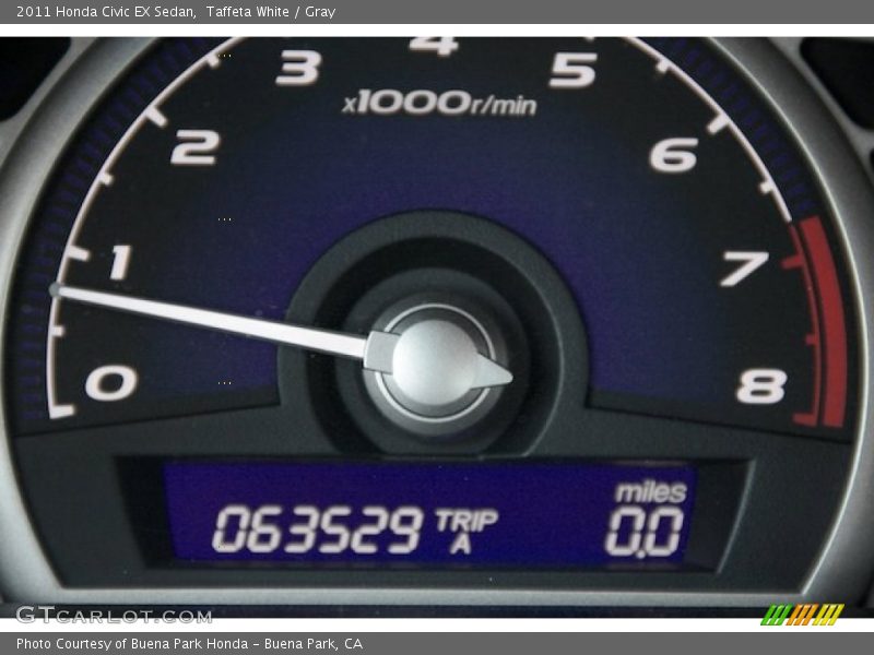 Taffeta White / Gray 2011 Honda Civic EX Sedan