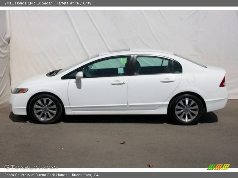Taffeta White / Gray 2011 Honda Civic EX Sedan