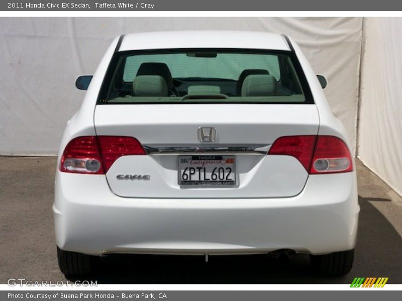 Taffeta White / Gray 2011 Honda Civic EX Sedan