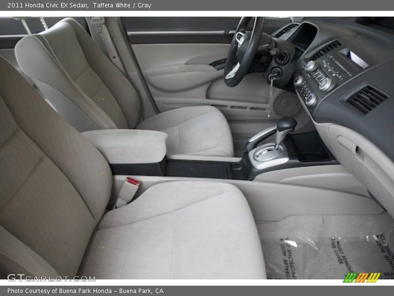 Taffeta White / Gray 2011 Honda Civic EX Sedan
