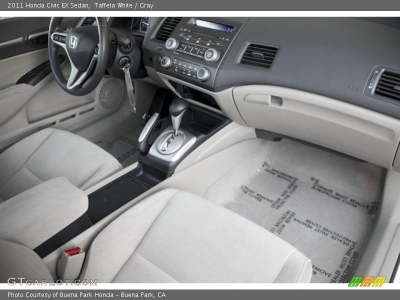 Taffeta White / Gray 2011 Honda Civic EX Sedan