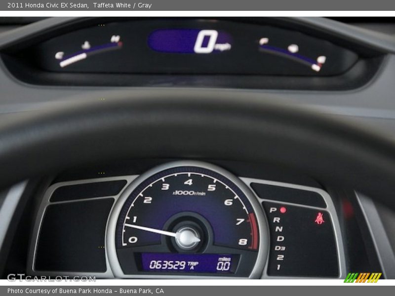 Taffeta White / Gray 2011 Honda Civic EX Sedan