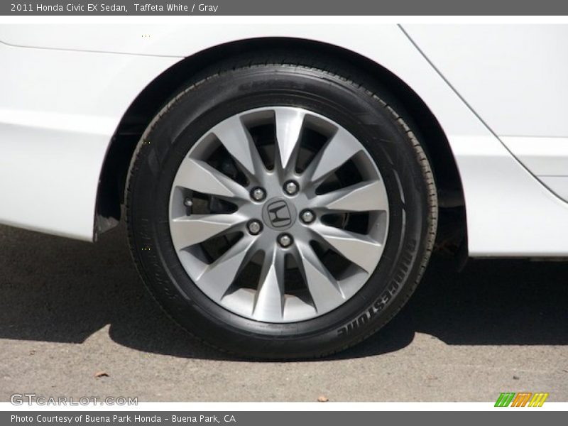 Taffeta White / Gray 2011 Honda Civic EX Sedan