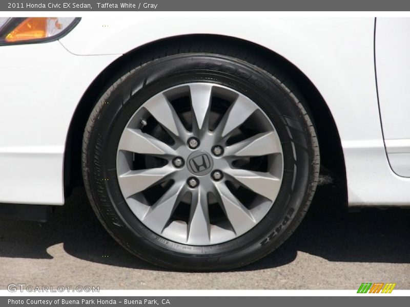 Taffeta White / Gray 2011 Honda Civic EX Sedan