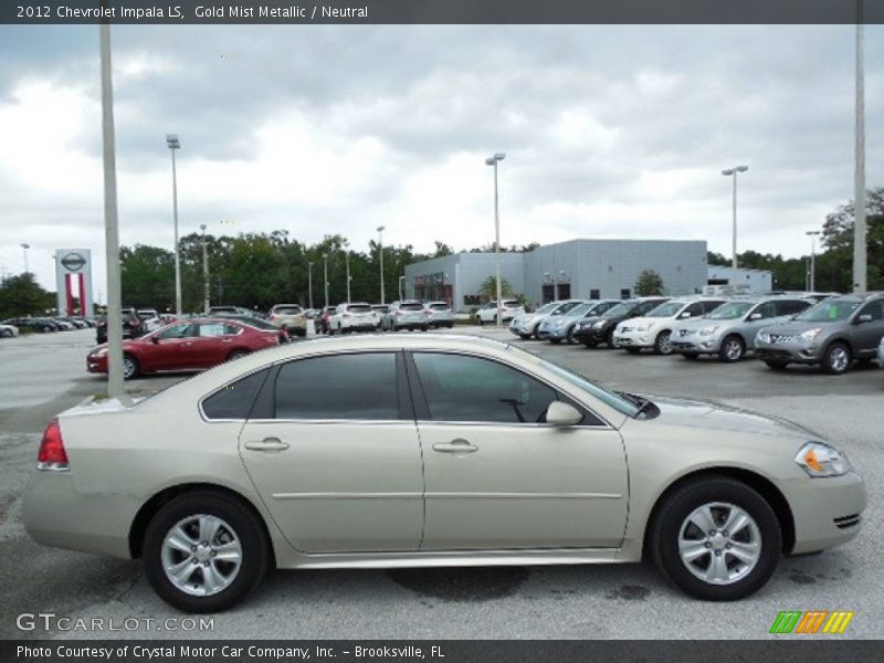 Gold Mist Metallic / Neutral 2012 Chevrolet Impala LS
