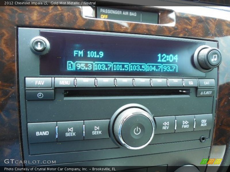 Gold Mist Metallic / Neutral 2012 Chevrolet Impala LS