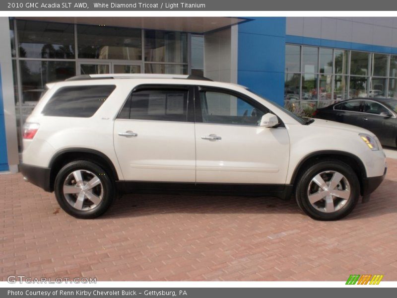 White Diamond Tricoat / Light Titanium 2010 GMC Acadia SLT AWD