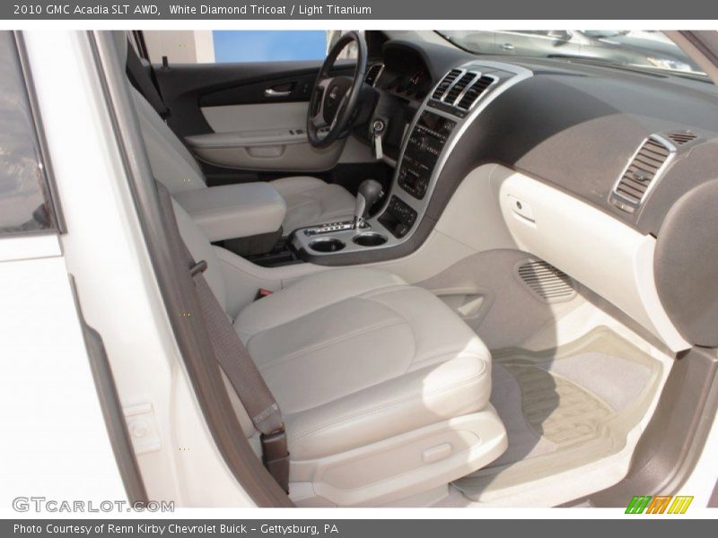 White Diamond Tricoat / Light Titanium 2010 GMC Acadia SLT AWD