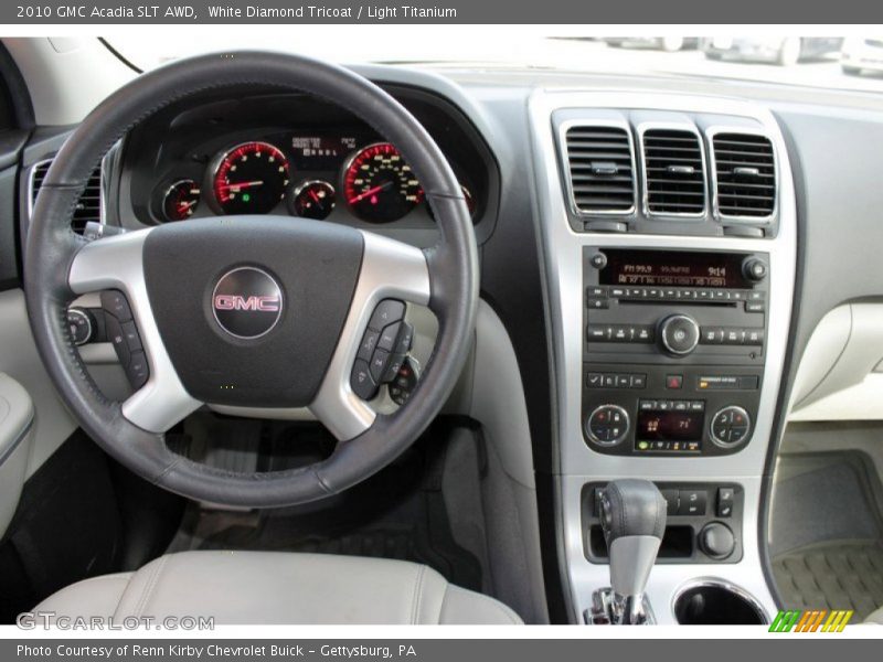White Diamond Tricoat / Light Titanium 2010 GMC Acadia SLT AWD