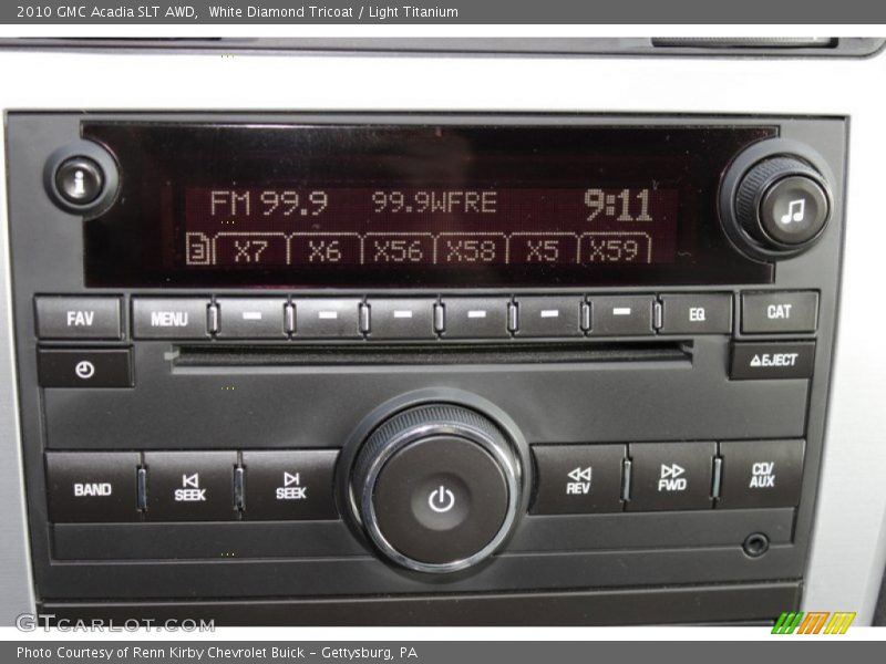 White Diamond Tricoat / Light Titanium 2010 GMC Acadia SLT AWD