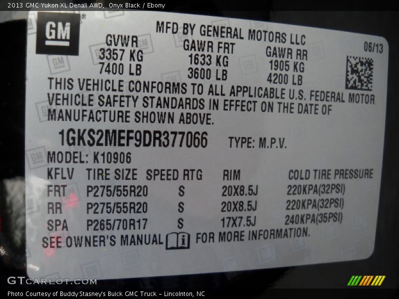 Onyx Black / Ebony 2013 GMC Yukon XL Denali AWD