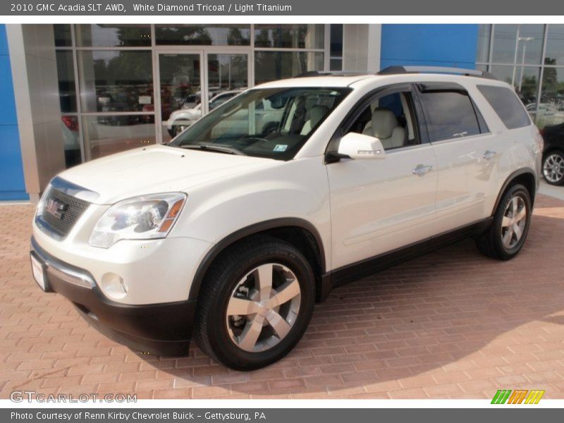 White Diamond Tricoat / Light Titanium 2010 GMC Acadia SLT AWD