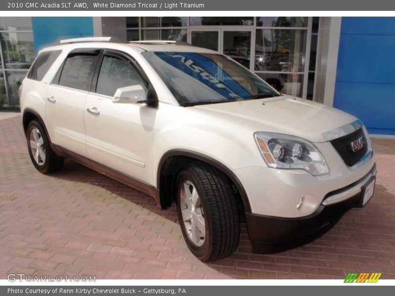 White Diamond Tricoat / Light Titanium 2010 GMC Acadia SLT AWD
