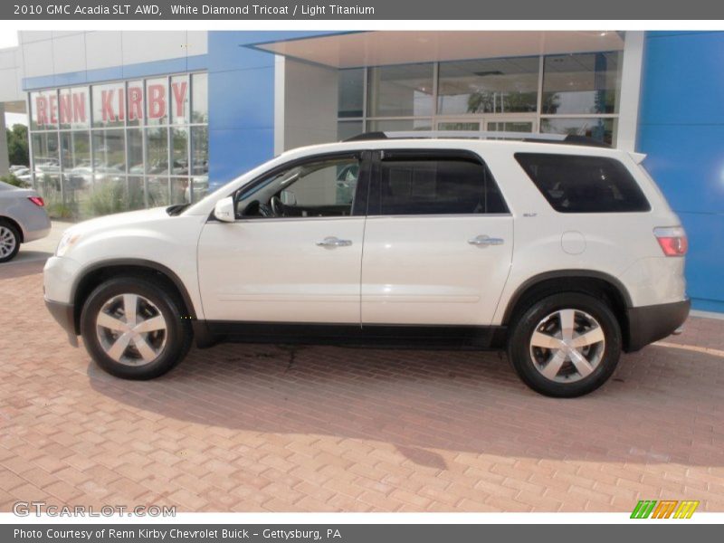 White Diamond Tricoat / Light Titanium 2010 GMC Acadia SLT AWD