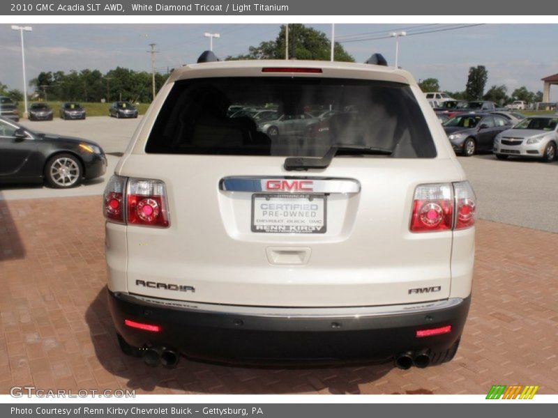 White Diamond Tricoat / Light Titanium 2010 GMC Acadia SLT AWD