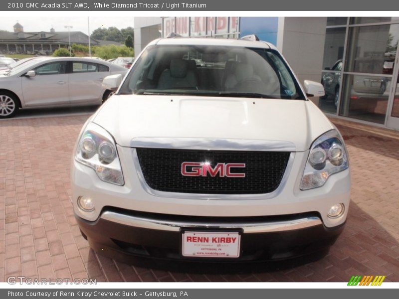 White Diamond Tricoat / Light Titanium 2010 GMC Acadia SLT AWD