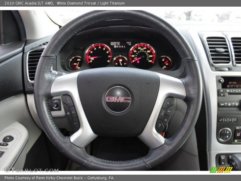 White Diamond Tricoat / Light Titanium 2010 GMC Acadia SLT AWD