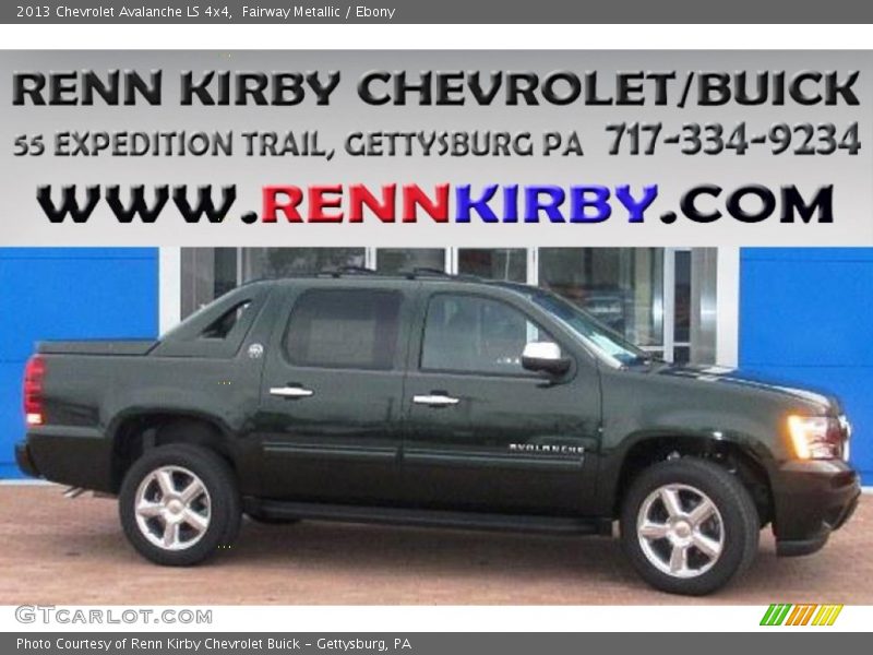Fairway Metallic / Ebony 2013 Chevrolet Avalanche LS 4x4