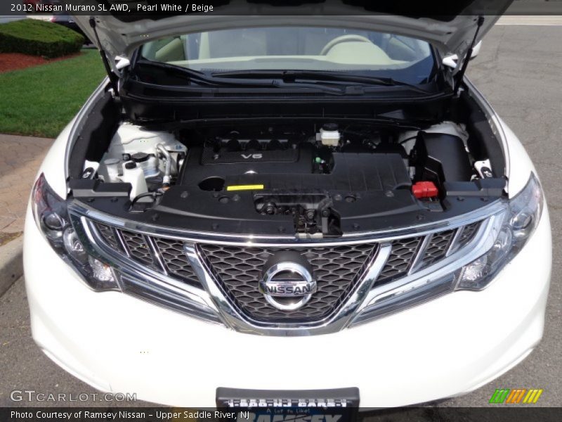 Pearl White / Beige 2012 Nissan Murano SL AWD