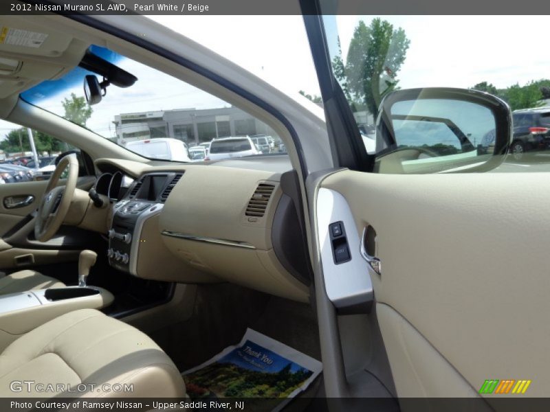 Pearl White / Beige 2012 Nissan Murano SL AWD