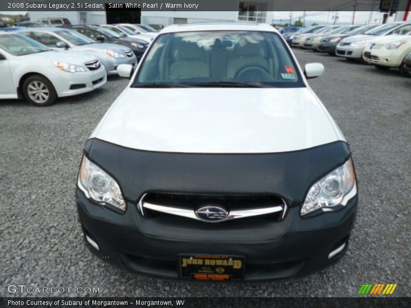 Satin White Pearl / Warm Ivory 2008 Subaru Legacy 2.5i Sedan