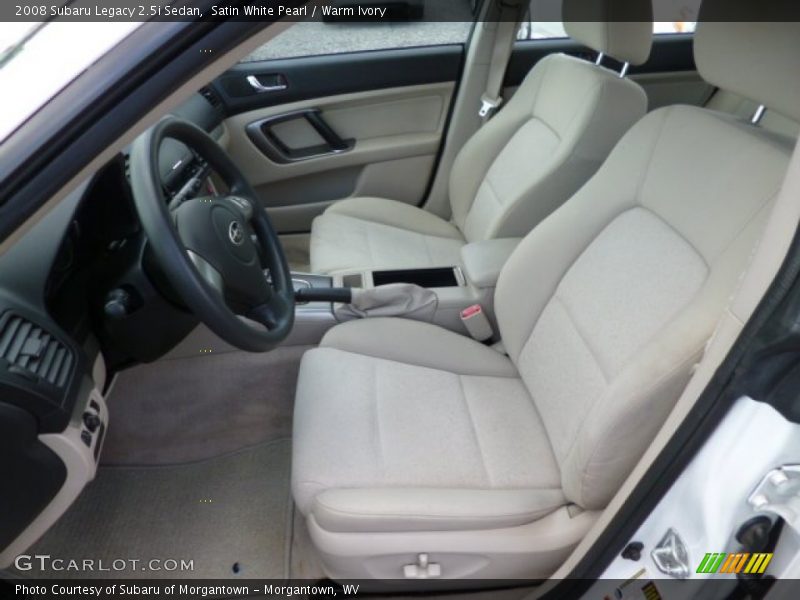Satin White Pearl / Warm Ivory 2008 Subaru Legacy 2.5i Sedan