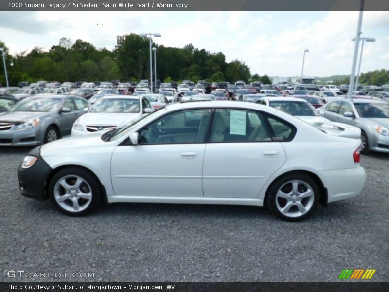 Satin White Pearl / Warm Ivory 2008 Subaru Legacy 2.5i Sedan
