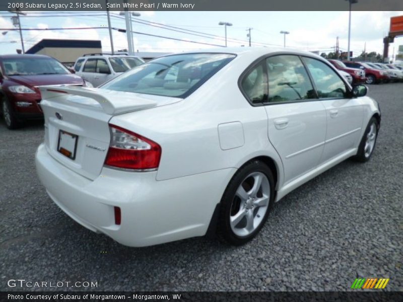 Satin White Pearl / Warm Ivory 2008 Subaru Legacy 2.5i Sedan