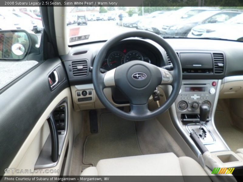 Satin White Pearl / Warm Ivory 2008 Subaru Legacy 2.5i Sedan