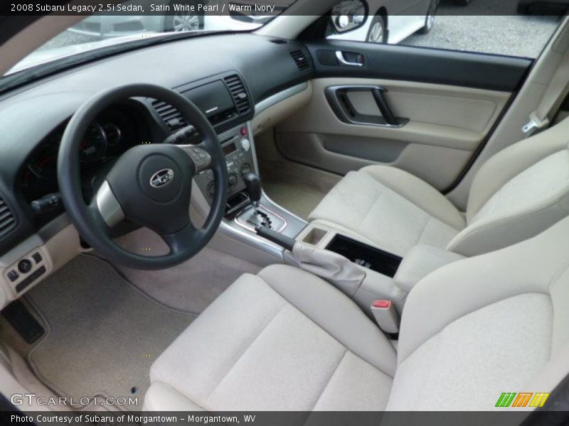 Satin White Pearl / Warm Ivory 2008 Subaru Legacy 2.5i Sedan