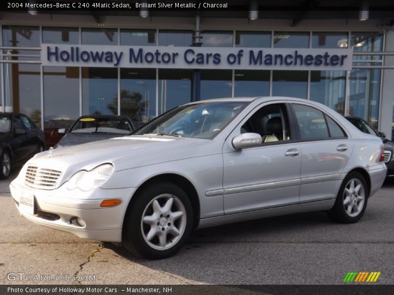 Brilliant Silver Metallic / Charcoal 2004 Mercedes-Benz C 240 4Matic Sedan