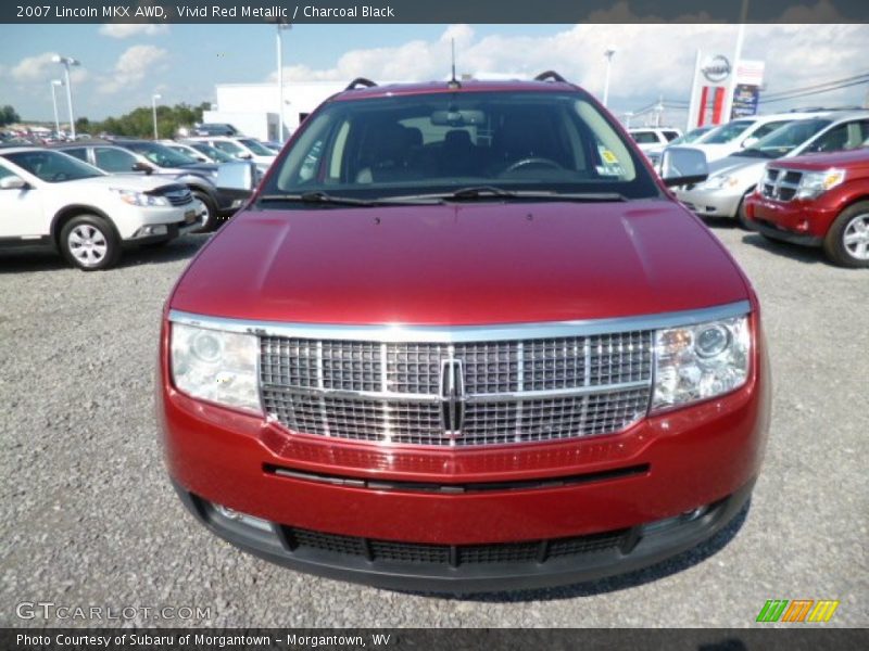 Vivid Red Metallic / Charcoal Black 2007 Lincoln MKX AWD