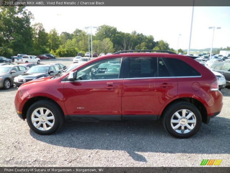 Vivid Red Metallic / Charcoal Black 2007 Lincoln MKX AWD