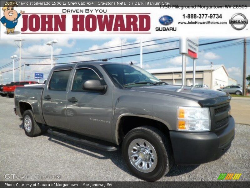 Graystone Metallic / Dark Titanium Gray 2007 Chevrolet Silverado 1500 LS Crew Cab 4x4