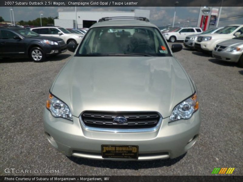 Champagne Gold Opal / Taupe Leather 2007 Subaru Outback 2.5i Wagon