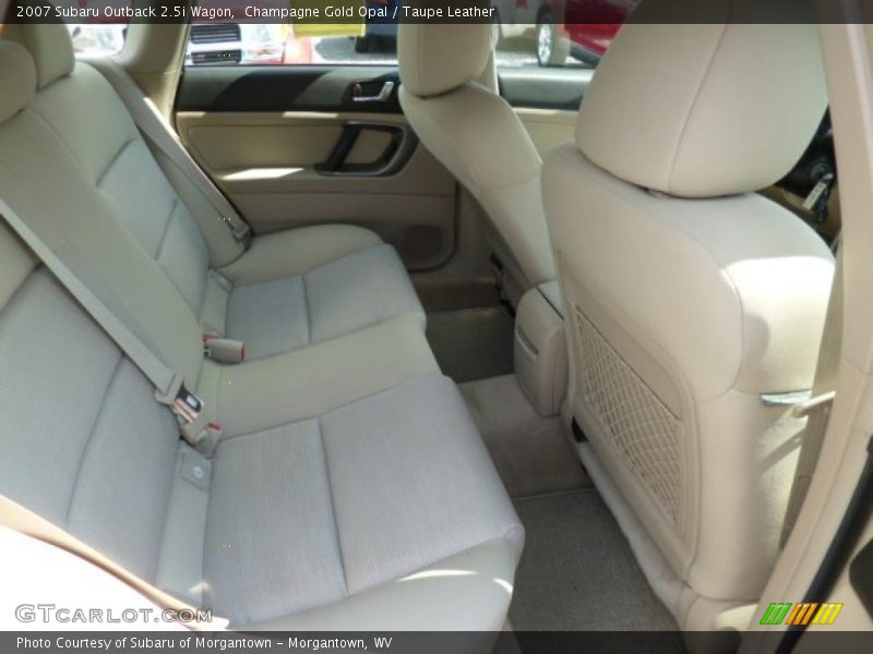 Rear Seat of 2007 Outback 2.5i Wagon