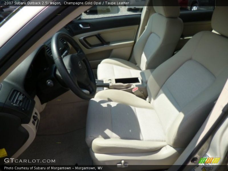 Champagne Gold Opal / Taupe Leather 2007 Subaru Outback 2.5i Wagon
