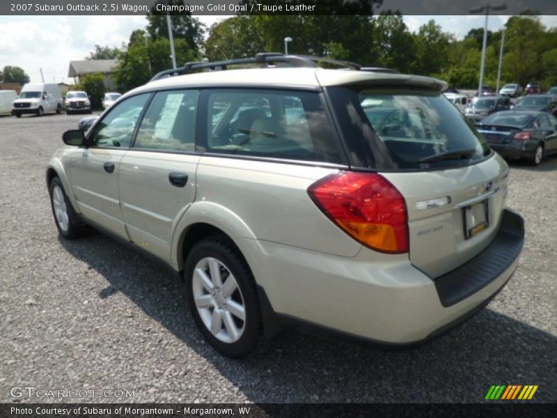 Champagne Gold Opal / Taupe Leather 2007 Subaru Outback 2.5i Wagon