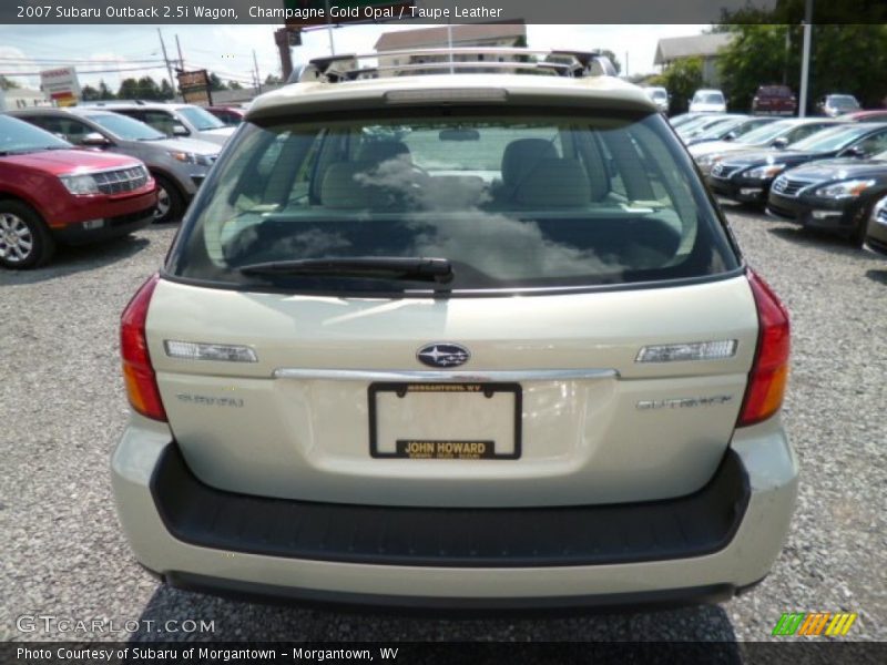 Champagne Gold Opal / Taupe Leather 2007 Subaru Outback 2.5i Wagon