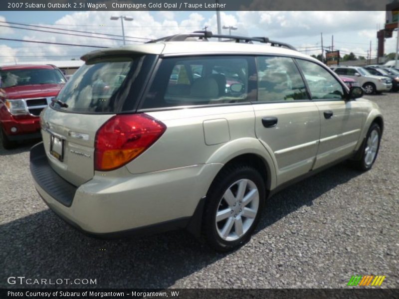 Champagne Gold Opal / Taupe Leather 2007 Subaru Outback 2.5i Wagon